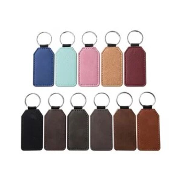 Engraving Barrel Leather Keychain (4x7.5cm) Thumbnail
