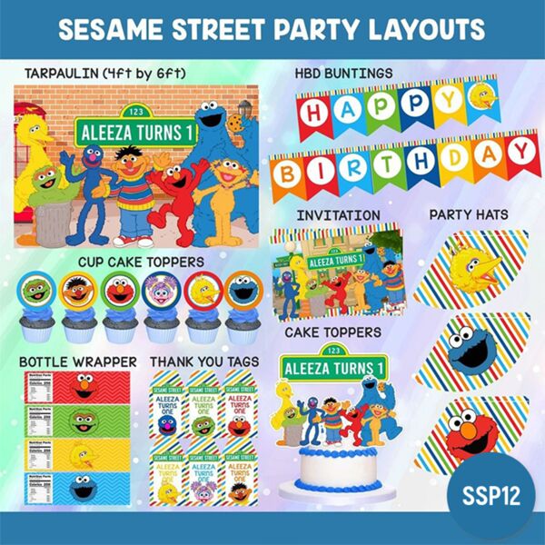 Sesame Street Party Layouts Thumbnail