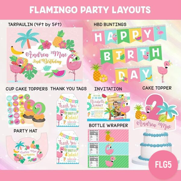 Flamingo Party Layouts Thumbnail