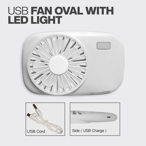 USB Fan Oval with LED Light Thumbnail