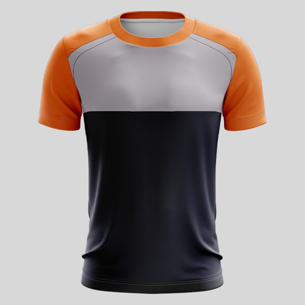 Orange Esport Pattern Full Print Roundneck Shirt Thumbnail