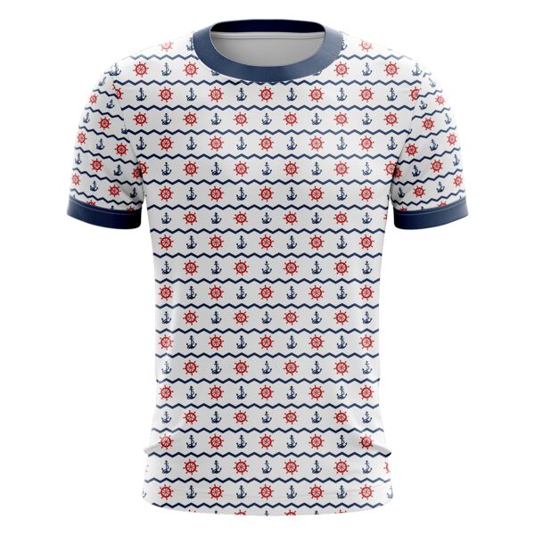 White Marine Full Print Roundneck Shirt Thumbnail