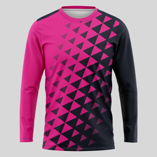 Pink Esport Pattern Full Print Long Sleeve Shirt Thumbnail