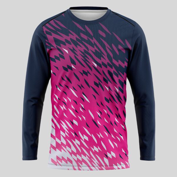 Pink Esport Pattern Full Print Long Sleeve Shirt Thumbnail