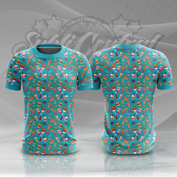 Junk Foods Design Full Print Roundneck Shirt Thumbnail