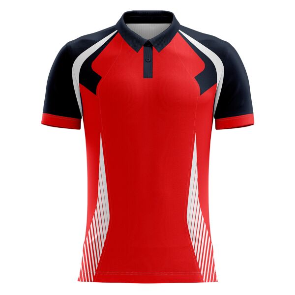 Red Stripe Full Print Polo Shirt Thumbnail