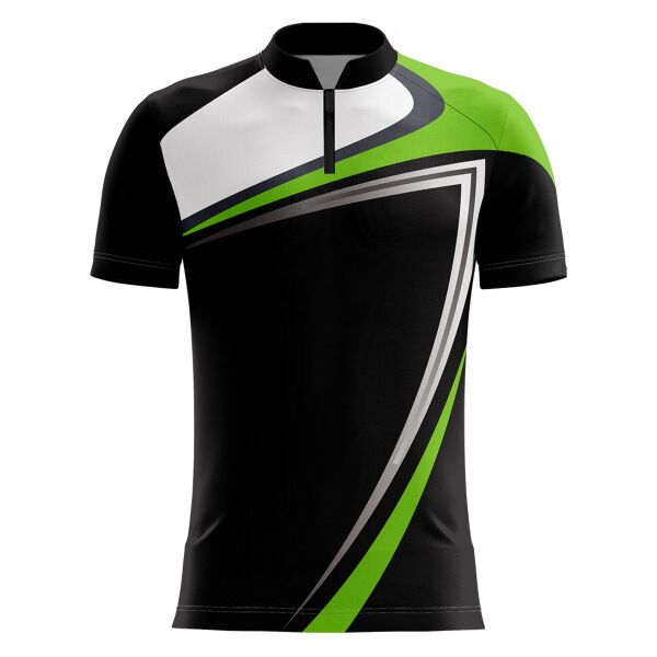 Green Vector Nvidia Full Print Chinese Collar with Zipper Thumbnail