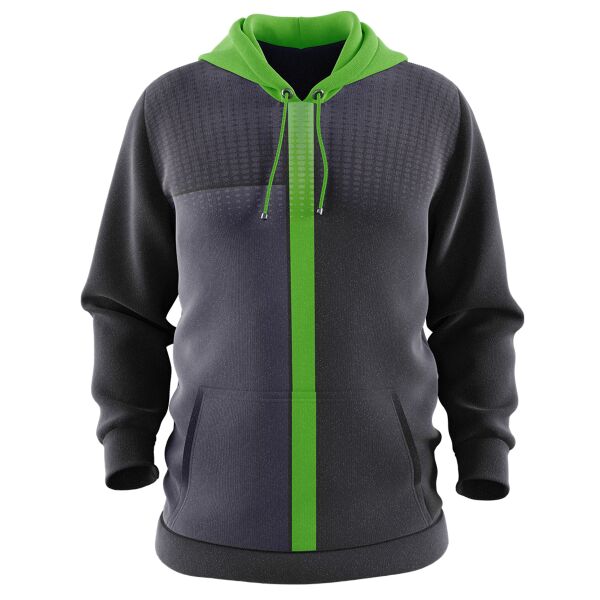 Green Linear Pattern Full Print Hoodie Jacket Thumbnail