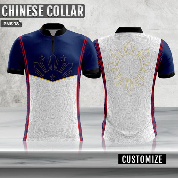 Philippine Design Full Print Chinese Collar Shirt Thumbnail