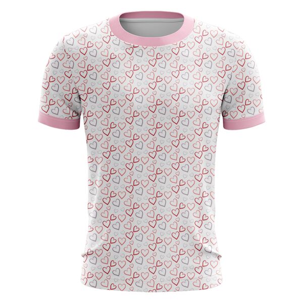 Heart Design Full Print Roundneck Shirt Thumbnail