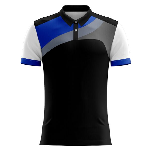 Corporate Black Body Sublimation Combination Polo Shirt - SCS6 Thumbnail