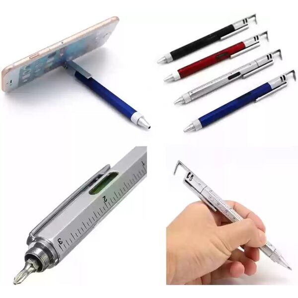 6 in 1 Leveler Pen with Phone Holder Thumbnail