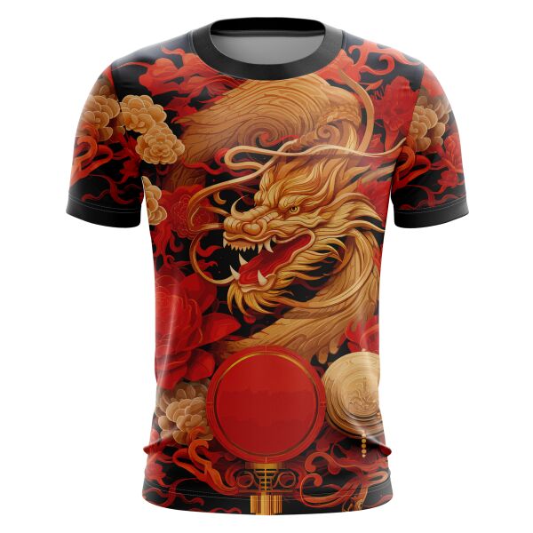 Dragon Design Full Print Roundneck Shirt Thumbnail