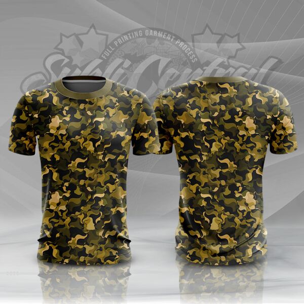 Camouflage Design Full Print Roundneck Shirt Thumbnail