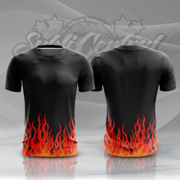Fire Design Full Print Sublimation Roundneck Shirt Thumbnail