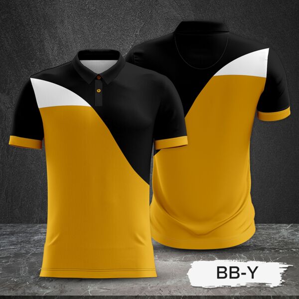 2 Color Combination with Black Top and Colored Body Full Sublimation Polo Shirt Thumbnail