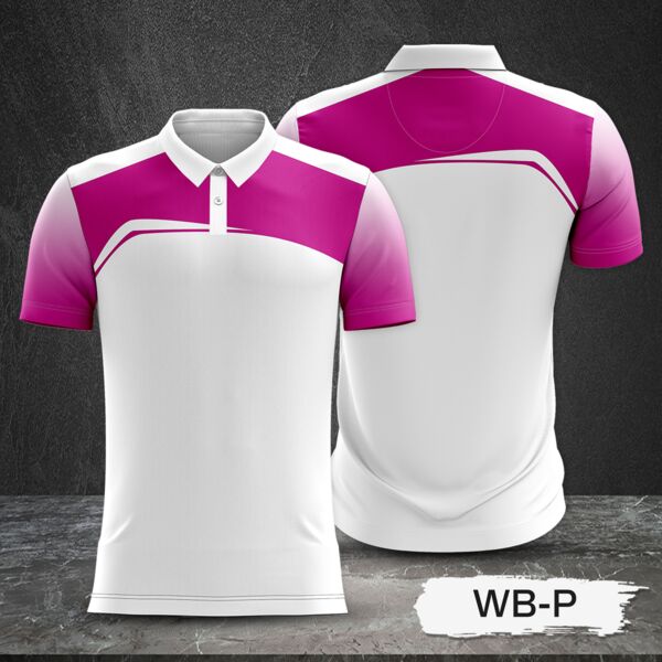 2 Color Combination with Gradient Sleeve Full Print Sublimation Polo Shirt Thumbnail