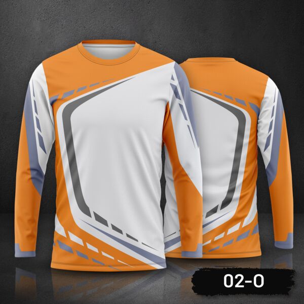 Motocross Jersey Design Long Sleeve Full Print Sublimation Thumbnail
