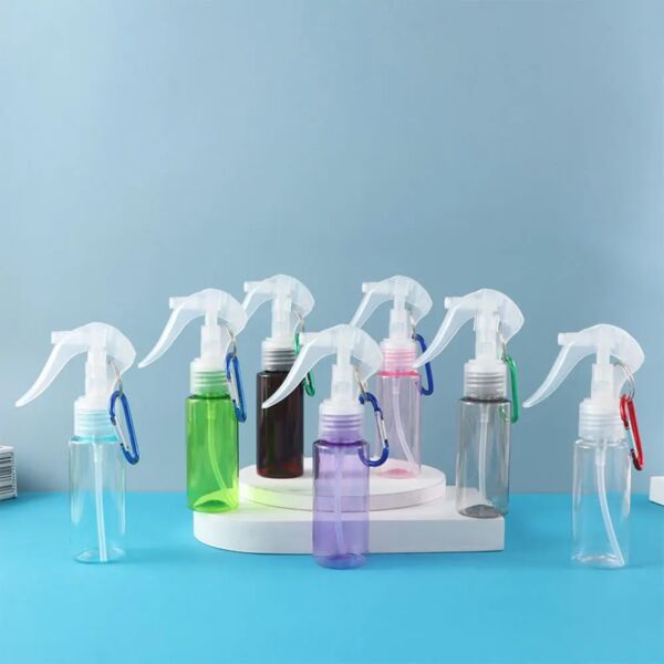 50ml Colored transparent Plastic Bottle w/ Trigger Spray and Hook Thumbnail