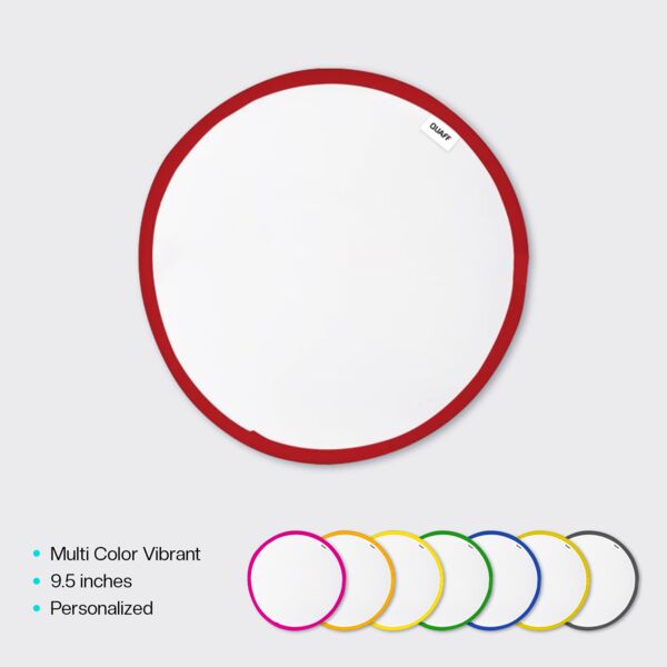 Round Foldable Fan with Colored Rim Thumbnail