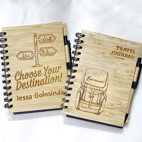 Engrave Wooden Travel Journal Thumbnail