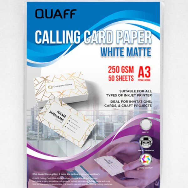 Polaris White Calling Card Paper 220gsm (50's) Thumbnail
