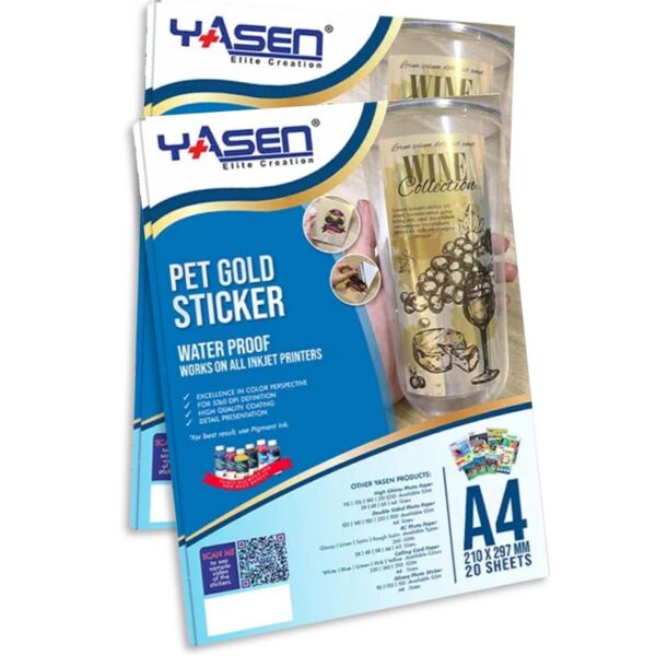 Yassen PET brused gold sticker A4 (20's) Thumbnail