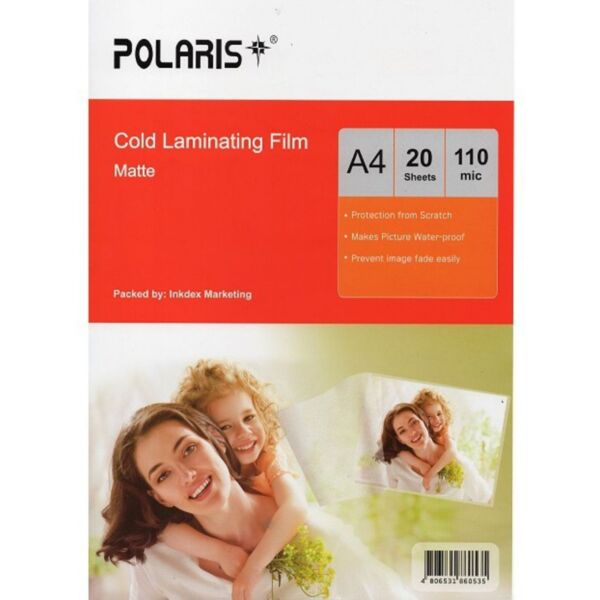 Polaris Cold Laminating Film A4 Matte 110gsm (20's) Thumbnail