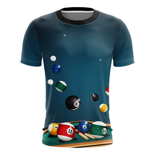 Billiard Jersey Uniform Full Print Sublimation Roundneck Shirt Thumbnail