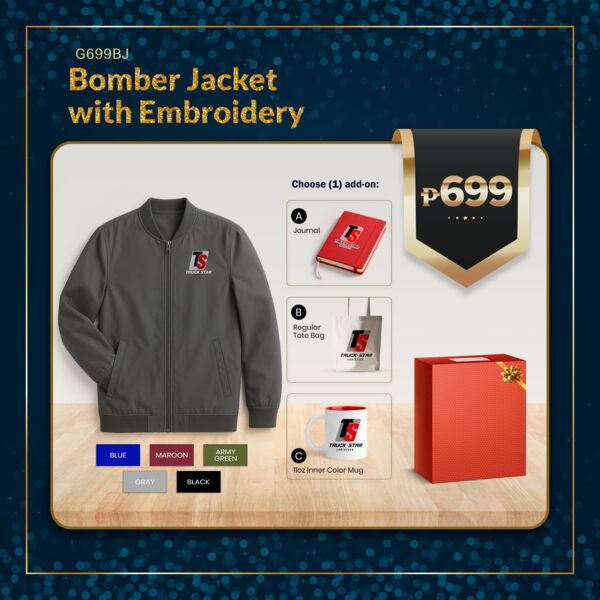 Bomber Jacket with Embroidery Bundle Thumbnail