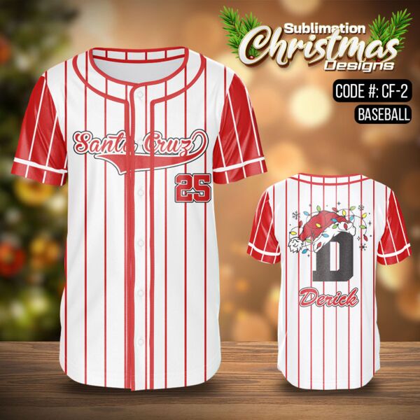 Christmas Costume Full Print Baseball Shirt Thumbnail