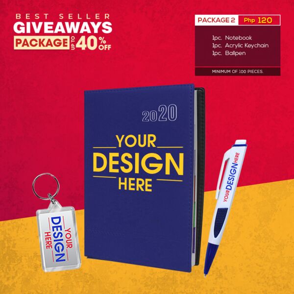 Package 2 - Notebook Planner, Acrylic Key-chain & Ballpen Thumbnail