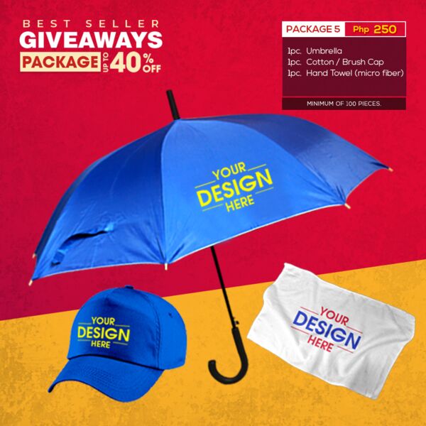 Package 5 - Umbrella, Brush Cap & Microfiber Hand Towel Thumbnail